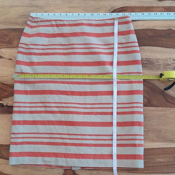 Talbots Linen & Cotton Blend, Stripe Skirt - Picture 6 of 16